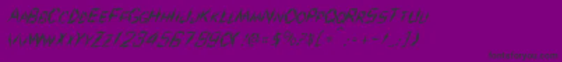 Weitere Informationen zur JoltItalic-Schriftart JoltItalic-Schriftart – Schwarze Schriften auf violettem Hintergrund