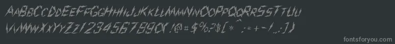 フォントJoltItalic – 黒い背景に灰色の文字