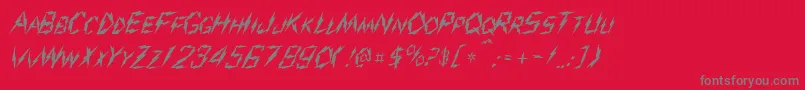 JoltItalic Font – Gray Fonts on Red Background