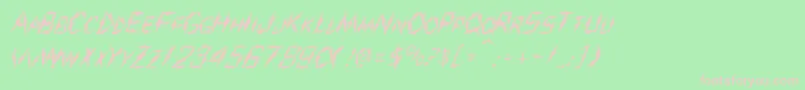 JoltItalic Font – Pink Fonts on Green Background