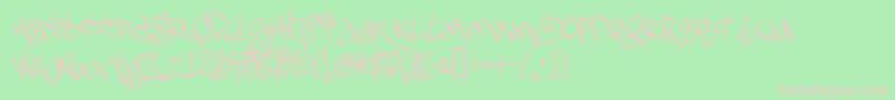 Tagsx Font – Pink Fonts on Green Background