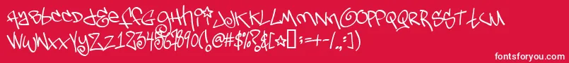 Tagsx Font – White Fonts on Red Background