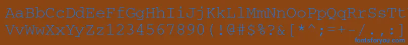 フォントCourierftt – 茶色の背景に青い文字