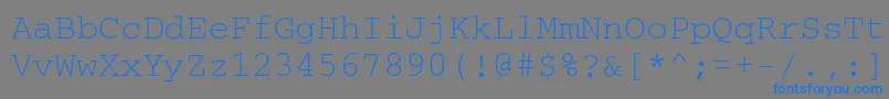 Подробнее о шрифте Courierftt Шрифт Courierftt – синие шрифты на сером фоне