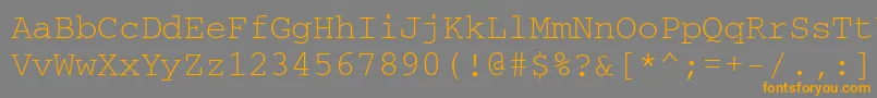 Courierftt Font – Orange Fonts on Gray Background