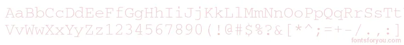 Courierftt Font – Pink Fonts on White Background