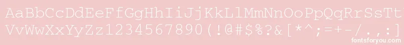 Courierftt Font – White Fonts on Pink Background