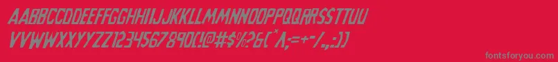 Grimghostlightital Font – Gray Fonts on Red Background