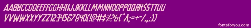 Grimghostlightital Font – Pink Fonts on Purple Background