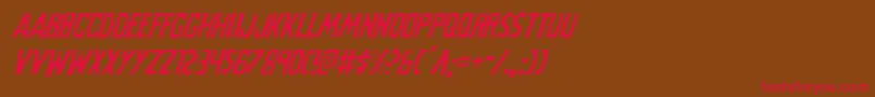 Grimghostlightital Font – Red Fonts on Brown Background