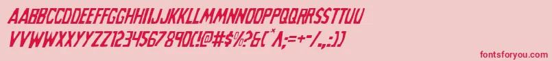 Grimghostlightital Font – Red Fonts on Pink Background