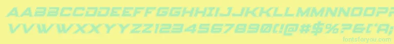 Spyagencyv3acadital Font – Green Fonts on Yellow Background