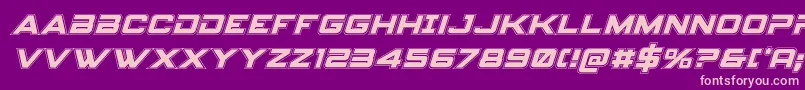 Spyagencyv3acadital Font – Pink Fonts on Purple Background