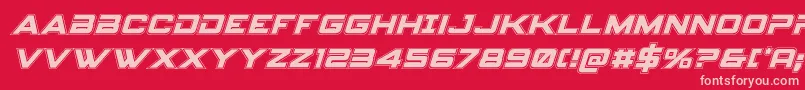 Spyagencyv3acadital Font – Pink Fonts on Red Background