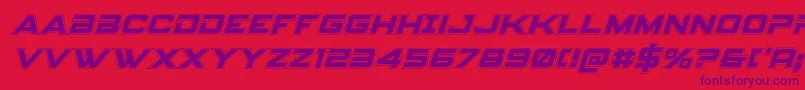 Spyagencyv3acadital Font – Purple Fonts on Red Background