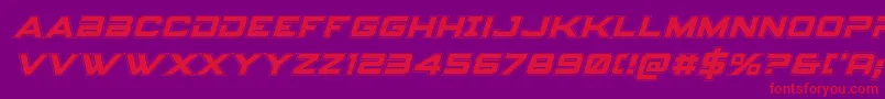 Spyagencyv3acadital Font – Red Fonts on Purple Background