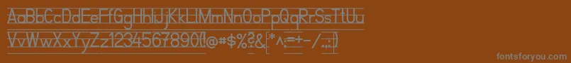 SchulfibelNordLinie2-Schriftart – Graue Schriften auf braunem Hintergrund