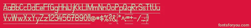 SchulfibelNordLinie2 Font – Green Fonts on Red Background