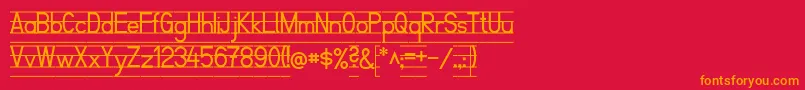 SchulfibelNordLinie2 Font – Orange Fonts on Red Background