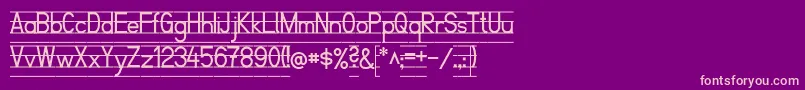 SchulfibelNordLinie2 Font – Pink Fonts on Purple Background