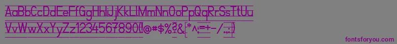 SchulfibelNordLinie2 Font – Purple Fonts on Gray Background