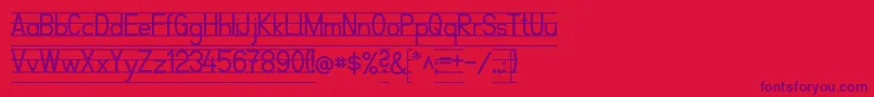 フォントSchulfibelNordLinie2 – 赤い背景に紫のフォント