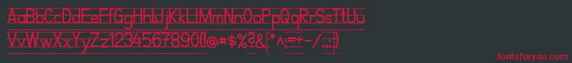 SchulfibelNordLinie2 Font – Red Fonts on Black Background