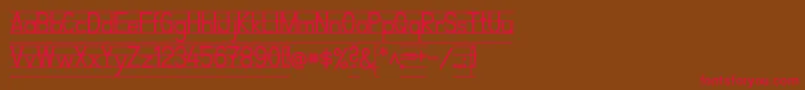 SchulfibelNordLinie2 Font – Red Fonts on Brown Background