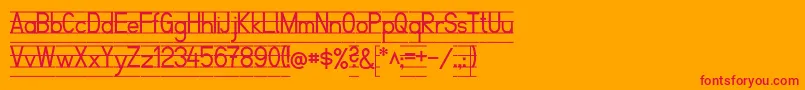 SchulfibelNordLinie2 Font – Red Fonts on Orange Background