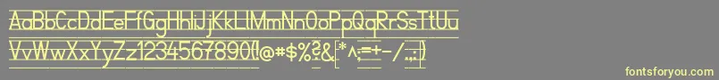 SchulfibelNordLinie2 Font – Yellow Fonts on Gray Background