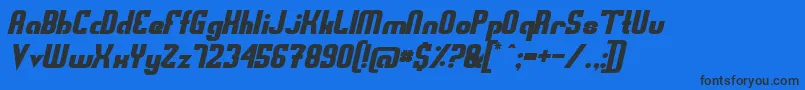 SwedenFunkisRegularoblique Font – Black Fonts on Blue Background