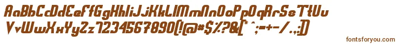 SwedenFunkisRegularoblique Font – Brown Fonts on White Background