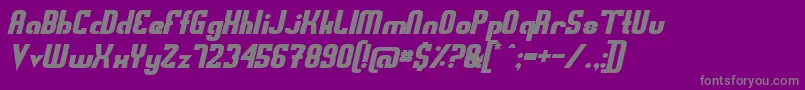Шрифт SwedenFunkisRegularoblique – серые шрифты на фиолетовом фоне