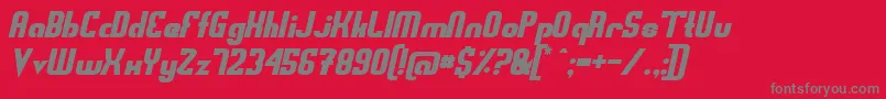 fuente SwedenFunkisRegularoblique – Fuentes Grises Sobre Fondo Rojo