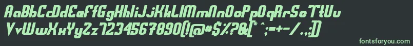 SwedenFunkisRegularoblique Font – Green Fonts on Black Background