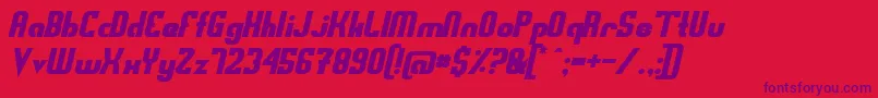 Шрифт SwedenFunkisRegularoblique – фиолетовые шрифты на красном фоне