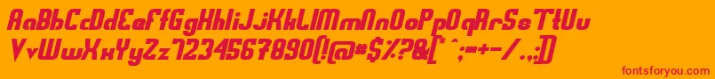 SwedenFunkisRegularoblique Font – Red Fonts on Orange Background