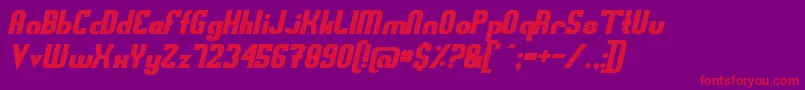 SwedenFunkisRegularoblique Font – Red Fonts on Purple Background