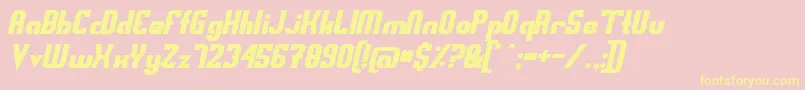 SwedenFunkisRegularoblique Font – Yellow Fonts on Pink Background