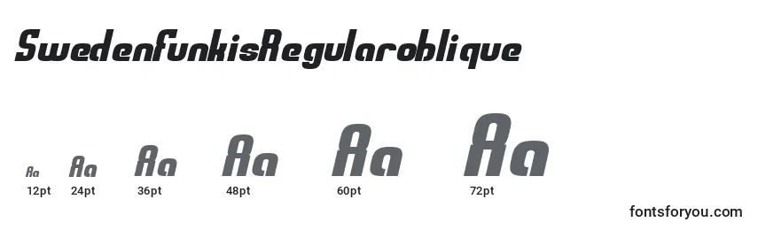 Размеры шрифта SwedenFunkisRegularoblique