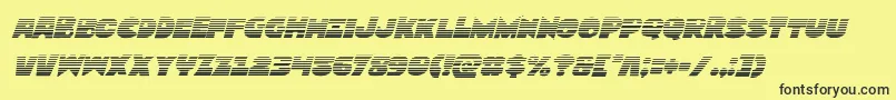 Zounderkitegradital Font – Black Fonts on Yellow Background