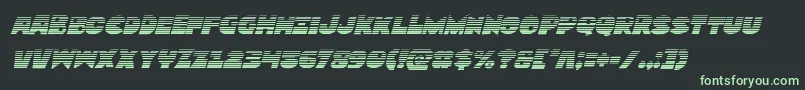 Zounderkitegradital Font – Green Fonts on Black Background