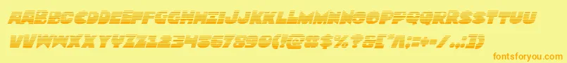 Zounderkitegradital Font – Orange Fonts on Yellow Background