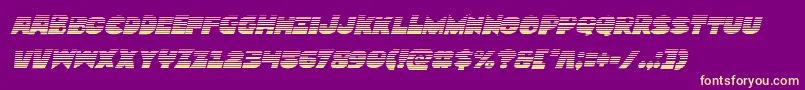 Zounderkitegradital Font – Yellow Fonts on Purple Background