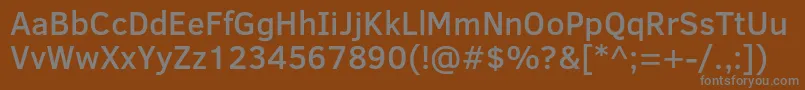 Шрифт ClearSansMedium – серые шрифты на коричневом фоне