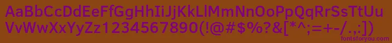 Шрифт ClearSansMedium – фиолетовые шрифты на коричневом фоне