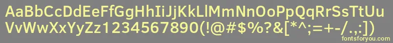 Шрифт ClearSansMedium – жёлтые шрифты на сером фоне