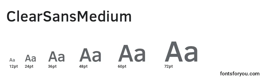 ClearSansMedium Font Sizes