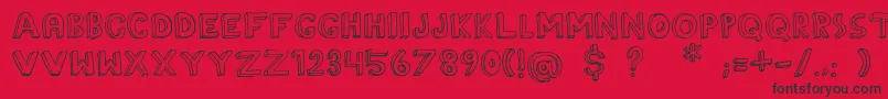 TheRainmaker Font – Black Fonts on Red Background
