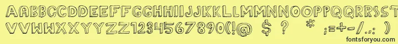 TheRainmaker Font – Black Fonts on Yellow Background